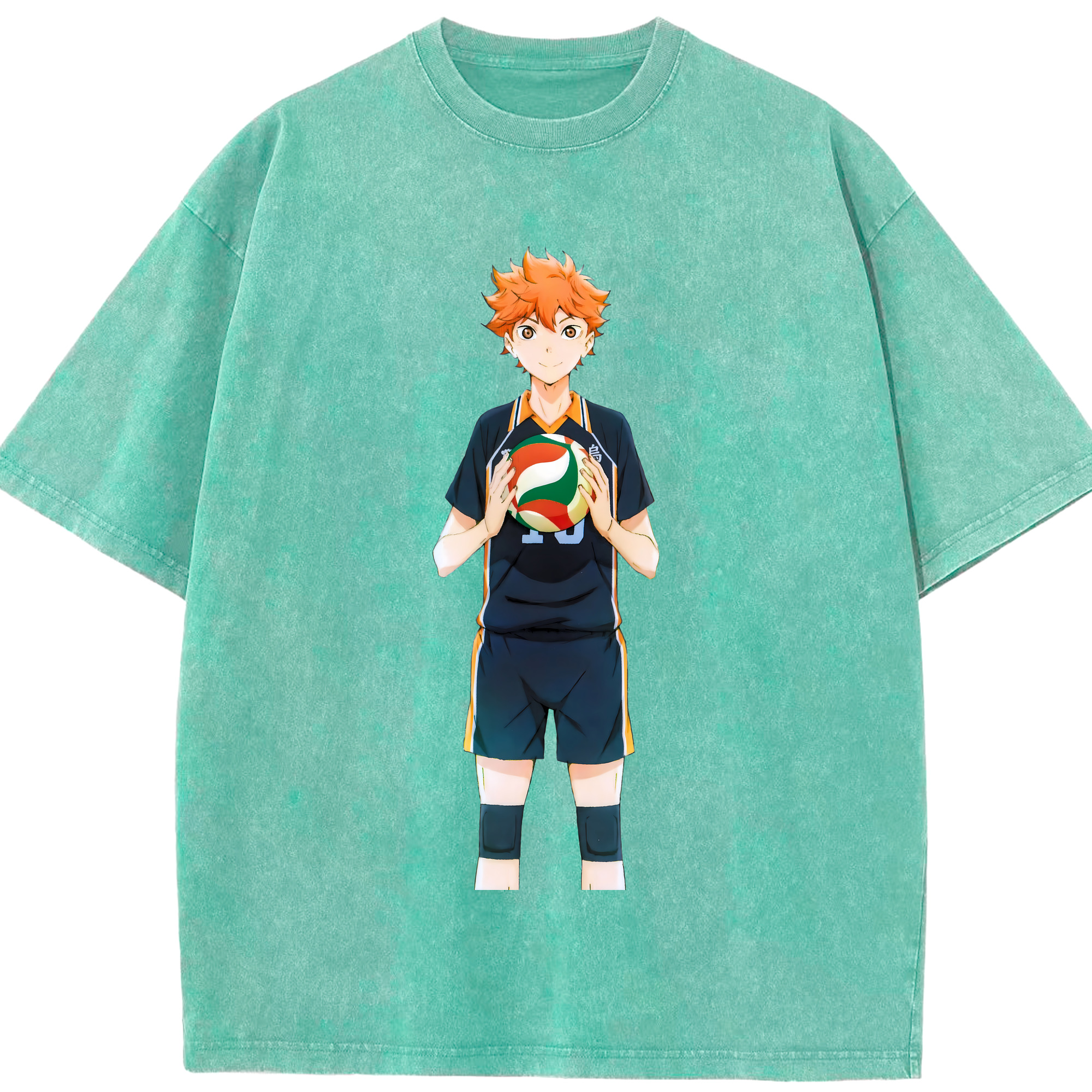 （画像用） ハイキュー!! Haikyu!! 綿100% ヴィンテージ風 半袖Tシャツ（フロントプリント）